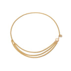 Collier ras-de-cou tendance multi-rangs pour femme