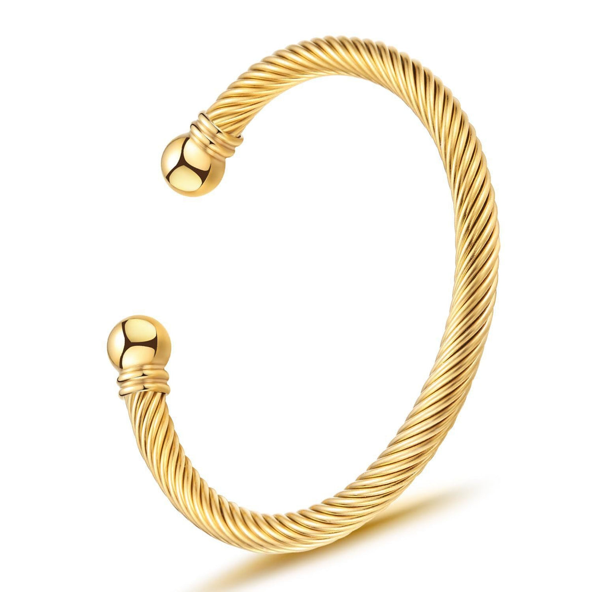 Bracelet manchette design câble torsadé