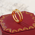 Bague élégante pour femme au design double