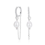 Boucles d'oreilles pendantes avec perle