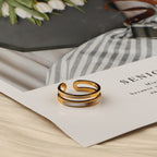 Bague élégante pour femme au design superposé