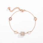 Bracelet chaîne pour femme avec cristaux