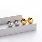Clous d'oreilles pour femme en argent sterling 925 design incurvé