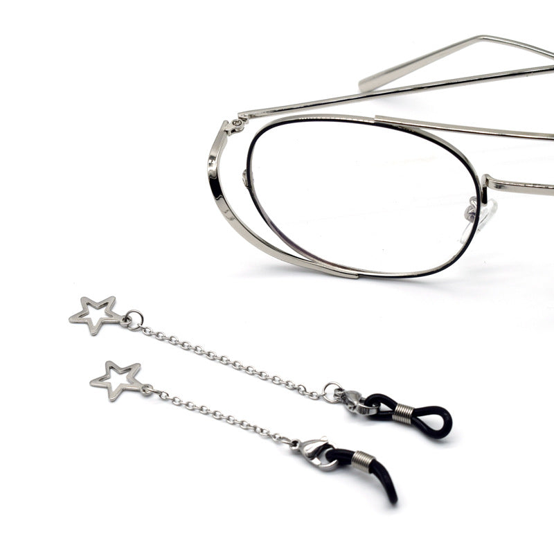 Chaîne de lunettes à breloques étoiles