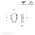 Boucles d'oreilles pendantes avec zircons modernes