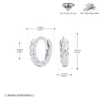 Boucles d'oreilles pendantes avec zircons modernes