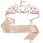 Couronne de princesse en cristal pour femme avec inscription 30 & Fabulous