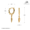 Boucles d'oreilles pendantes avec feuilles filigranes en argent sterling 925