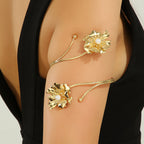 Bracelet rigide pour femme avec motifs floraux