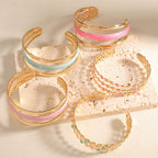 Bracelet ouvert pour femme avec relief artistique