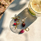 Boucles d'oreilles pour femme avec pendentifs floraux