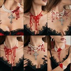 Collier pour femme en perles de verre
