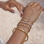 Bracelet pour femme en acier inoxydable avec cristaux