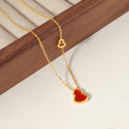 Collier pour femme avec pendentif cœur et chaîne fine
