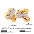 Clip d'oreille pour femme au design floral en acier inoxydable hypoallergénique