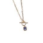 Collier tendance pour femme avec pendentifs colorés