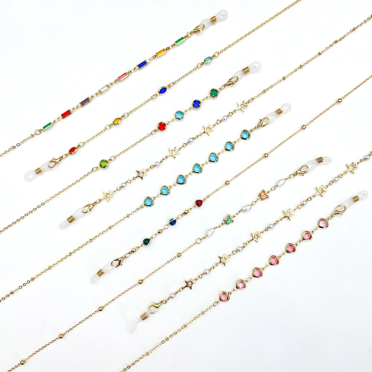 Chaîne de lunettes ornée d'étoiles