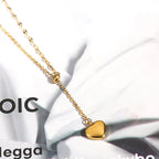 Collier superposé à pendentif cœur pour femme