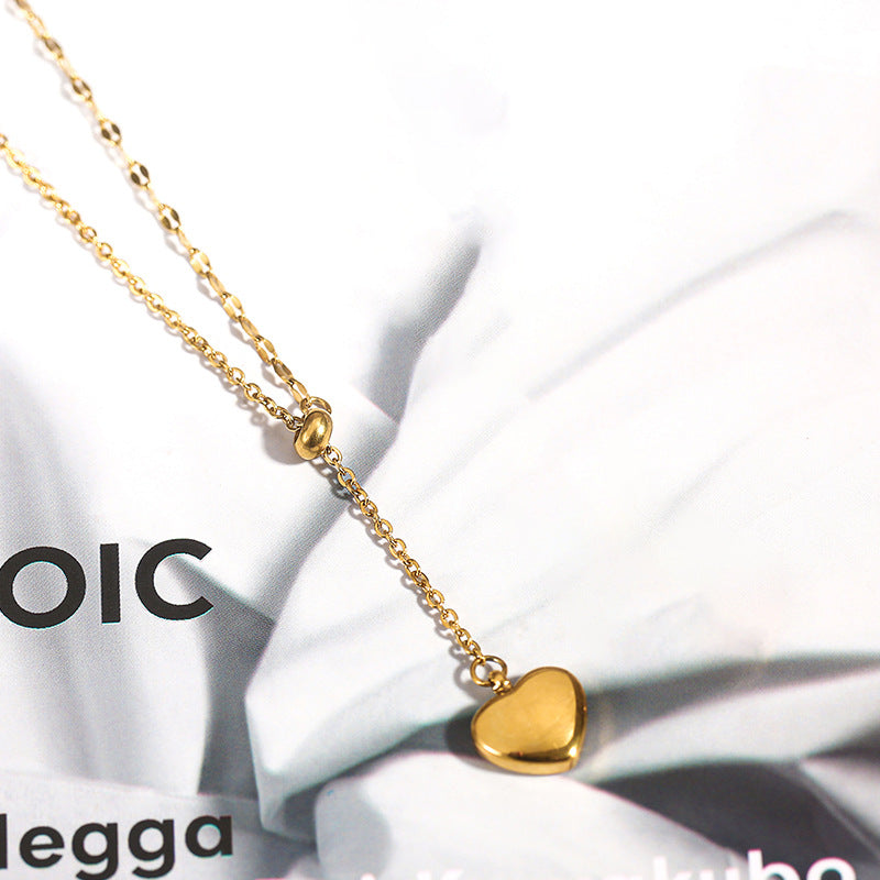 Collier superposé à pendentif cœur pour femme