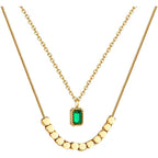Collier à pendentif minimaliste superposé pour femme