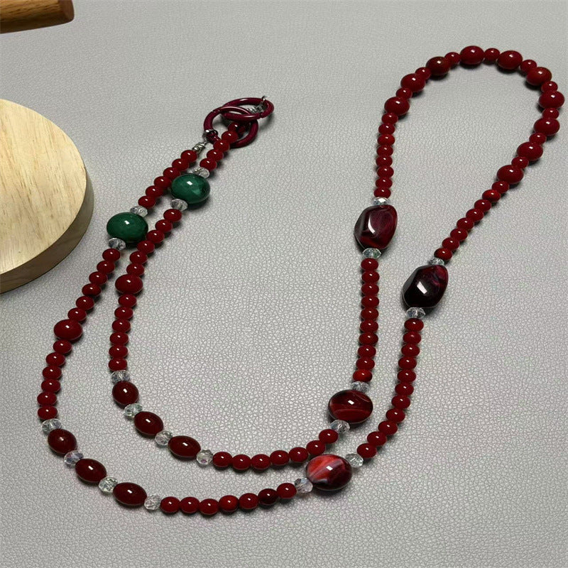 Collier de perles multi-rangs