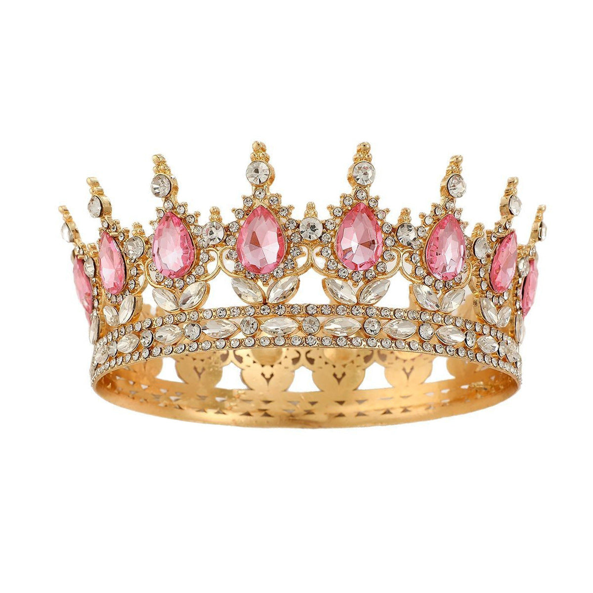 Couronne festive luxueuse pour femme avec pierres précieuses