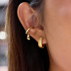 Ear cuff haute couture élégant pour femme avec cristaux