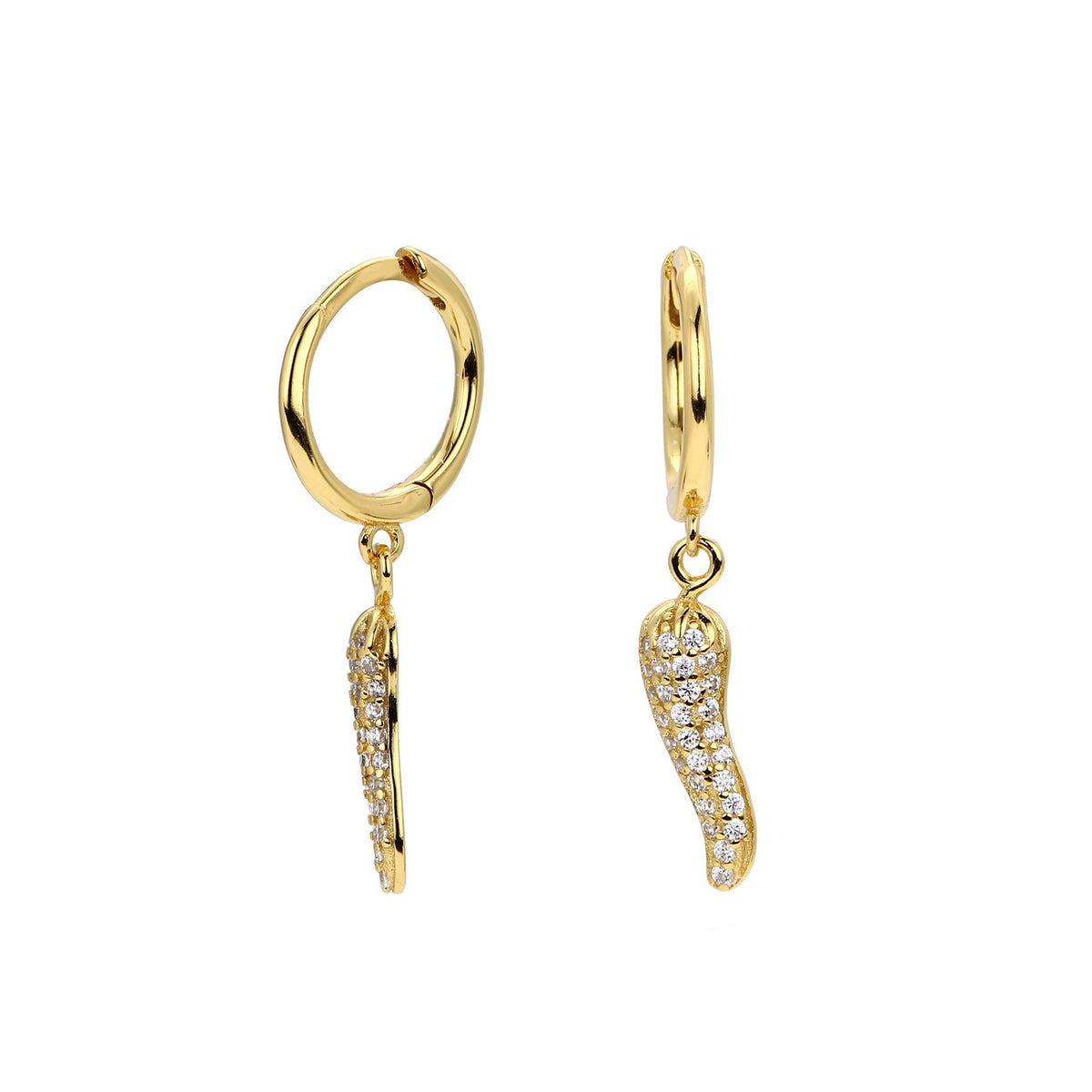 Damen Ohrringe mit Zirkonia im Tropfen-Design