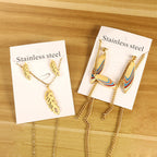 Parure de bijoux pour femme avec pendentif coloré