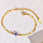 Bracelet jonc pour femme motif œil protecteur