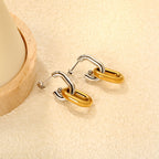 Boucles d'oreilles pendantes en acier inoxydable en forme de coquillage