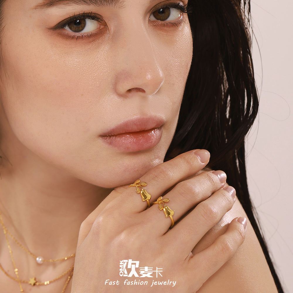 Bague pour femme au design floral