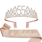 Couronne de princesse en cristal pour femme avec inscription 30 & Fabulous