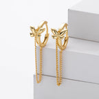 Boucles d'oreilles pendantes papillon en argent sterling 925