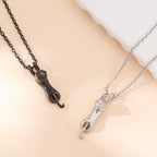 Collier pour femme avec charmant pendentif chat en métal de haute qualité