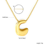 Collier pour femme avec pendentif lettre moderne en acier inoxydable