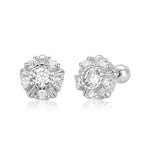 Boucles d'oreilles pour femme avec zircon et argent sterling 925