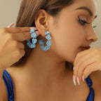 Boucles d'oreilles fleurs pour femme avec perles