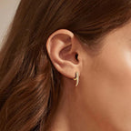 Boucles d'oreilles pendantes spirales avec zirconiums