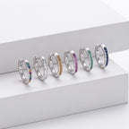 Créoles pour femme avec zircone en argent sterling 925