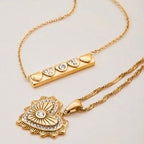 Collier pour femme en acier inoxydable hypoallergénique avec cristaux