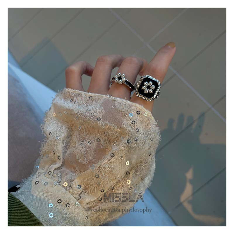 Bague vintage à perles