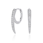 Boucles d'oreilles pendantes spirales avec zirconiums