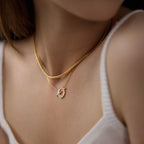 Collier pour femme en acier inoxydable avec motif de chaîne