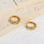 Créoles pour femme avec zircons étincelants