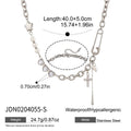 Collier pour femme avec pendentifs étoile et cœur en acier inoxydable