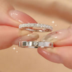 Bague moderne et élégante pour femme avec détail diamant