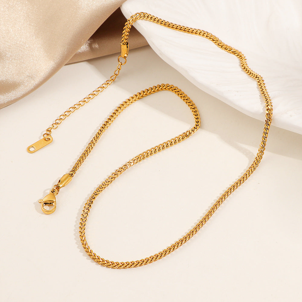 Collier classique à maillons gourmette pour femme