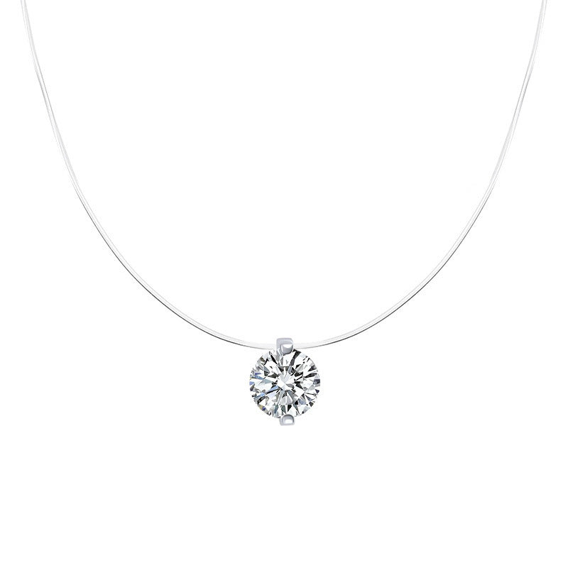 Collier élégant pour femme avec pendentif en zircon étincelant