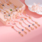 Bracelet perles et mauvais œil coloré